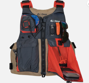 Onyx Kayak Fishing Vest Tan Universial Adult
