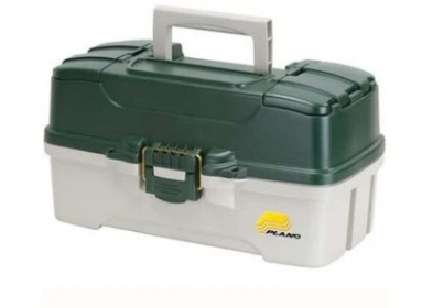 Plano 3-Tray Tackle Box Dk.Green Met./Off White