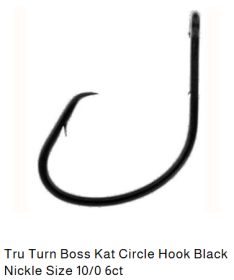 Tru Turn Boss Kat Circle Hook Black Nickle Size 10/0 6ct