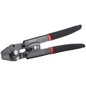 Wire Rope Crimping Tool and Cutter Up To 2.2mm Wire Cable Crimps, 1/64" - 3/32" Crimping Loop Sleeve Kit and 160pcs Aluminum Buckles